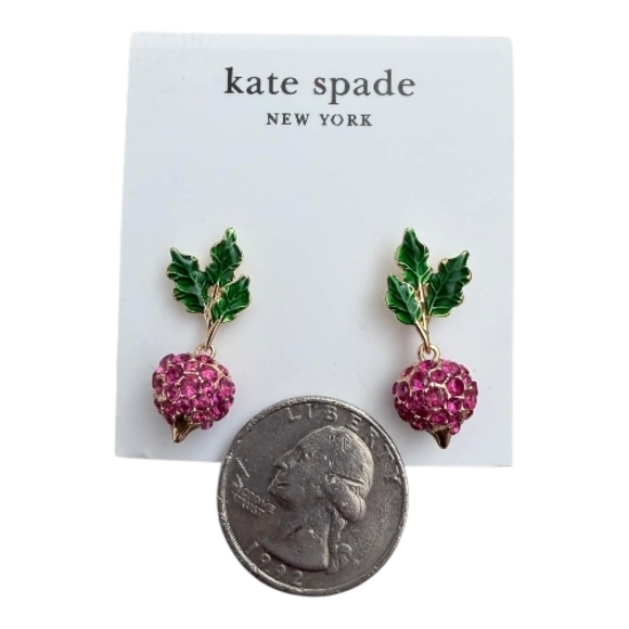 Kate Spade harvest time beets Earrings and necklace set - Picture 3 of 6